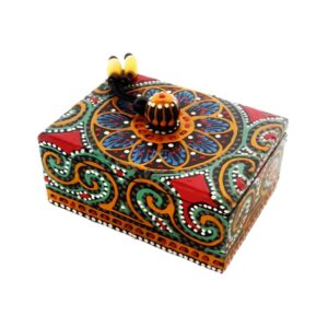 2.5" x 4" Brightly Painted Jewelry Box