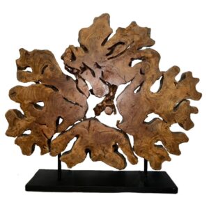 40" High Free Form Wood on Stand