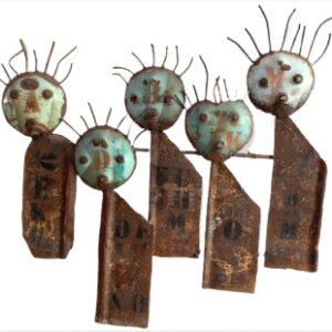 41"x 36" Metal People Wall Art