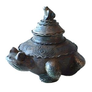 Terra Cotta Frog Pot W/lid