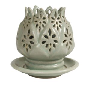 Ceramic Candle Holder Lotus Open