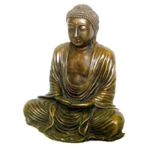 10" Brass Japanese Style Sitting Buddha