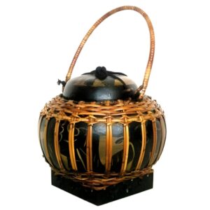 Round Rice Basket With Elephant