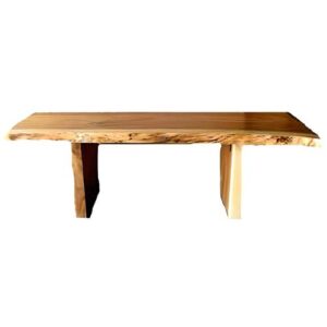 Live Edge Dining Table with Wood Legs
