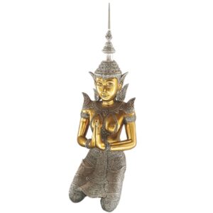26" Kneeling Brass Thephanom in Gold and Silver Color