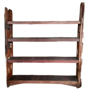 40" x 68" Teak Four Level Rustic Shelf