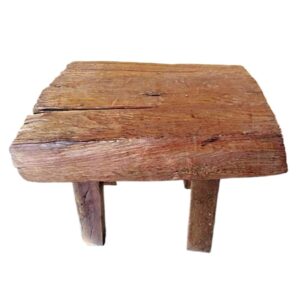 22" Old Teak Stool