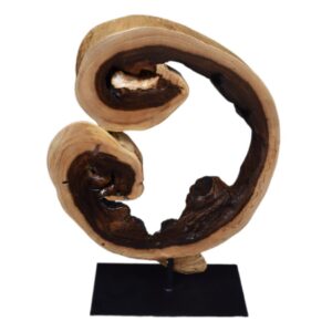 24" Curved Live Edge Sculpture on Stand