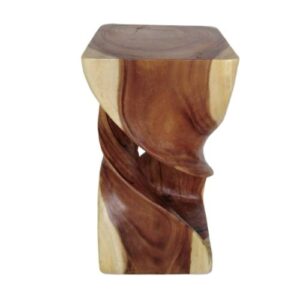20"  Double Swirl Wood Stool
