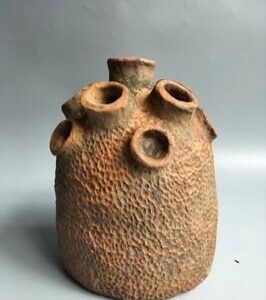 12" Abstract Terra Cotta Pot