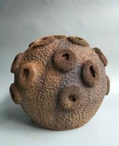 16" Abstract Terra Cotta Vase