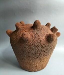 12" Coral Texture Terra Cotta Vase