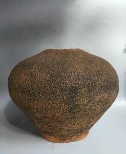 12" Hi Rough Surface Terra Cotta Vase