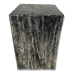 18" Solid Wood Block Stool