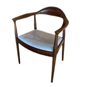 Teak Arm Chair with Domed Back with Cushion