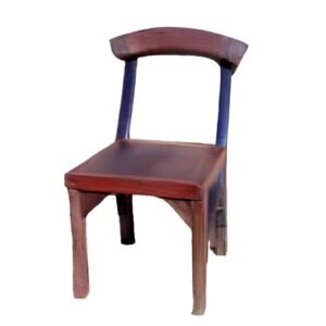 Rustic Teak Chair with Iron from Old Cartwheels