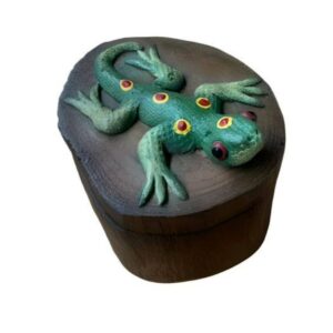 3" x 4" Wood Box with Gecko Lid