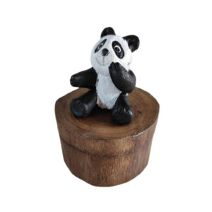 3" x 4" Wood Box with Panda Lid