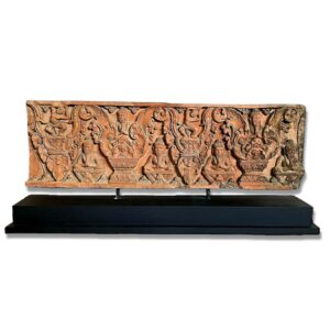 29" Wide Terra Cotta Khmer Relief