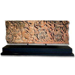 25" Wide Old Terra Cotta Khmer Relief