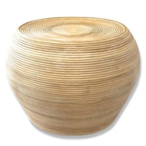 Round Rattan Side Table 24" Diameter