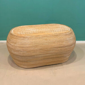 Oval Rattan Coffee Table 36" x 24" x 17"