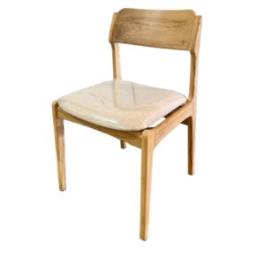 Simple Back Teak Chair with Cushion