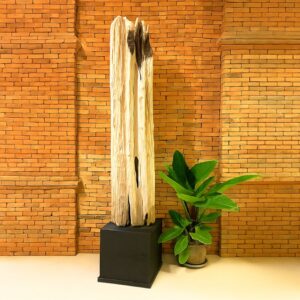 77" Antique Teak Sugar Cane press on Stand