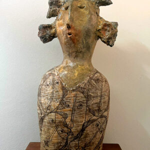 33" Ceramic Whimsical  Women's Head