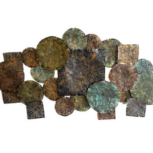 72" x 39" Multi Color Metal Wall Art