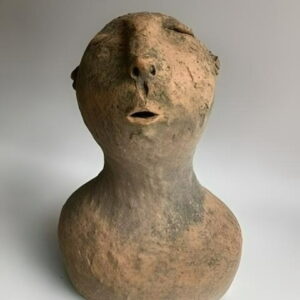 20" Terra Cotta Head Looking Up