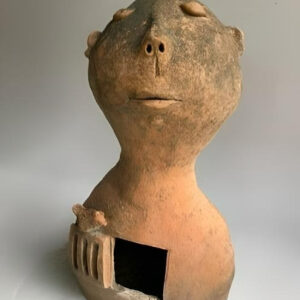 19" Terra Cotta Man's Head as Bird House